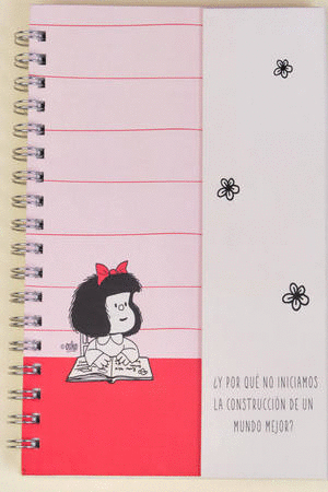 CUADERNO EMPASTADO 095 HB ROJO MAFALDA