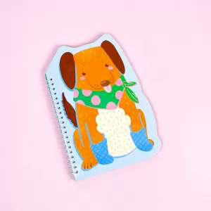 CUADERNO ARGOLLADO FIGURA PERRO