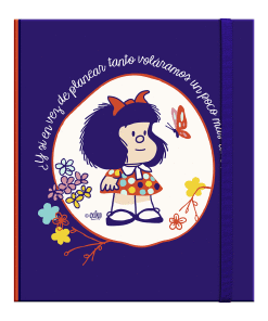 LIBRETA MAFALDA TAPA DURA GRANDE  AZUL-