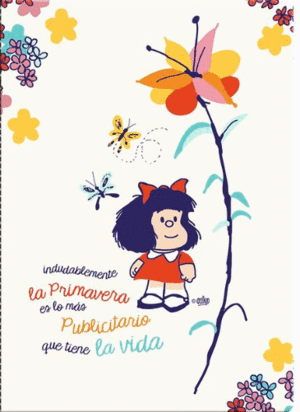 LIBRETA MAFALDA TAPA BLANDA GRANDE - CREMA/FLOR