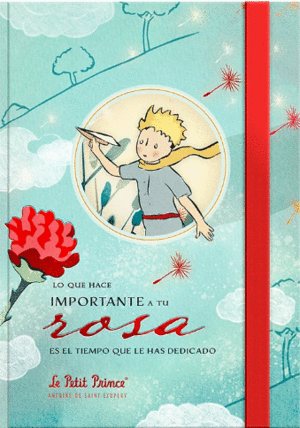 LIBRETA TAPA DURA MEDIANA  EL PRINCIPITO ROSA