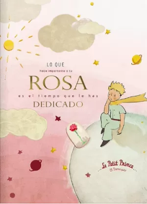 LIBRETA TAPA BLANDA GRANDE PRINCIPITO ROSA DEDICADO