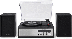 TORNAMESA CROSLEY SLOANE RECORD PLAYER WITH SPEAKERS CR7022A-BK