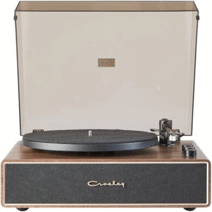 TORNAMESA CROSLEY  STAVE BLUETOOTH CON ALTAVOCES INCORPORADOS, NOGAL