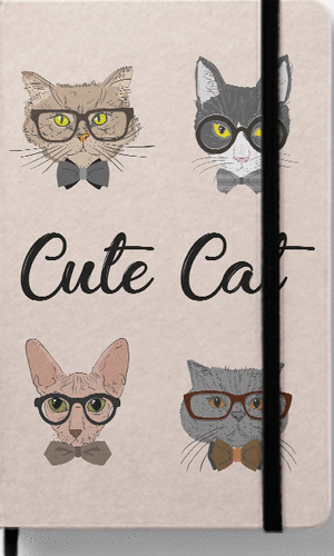 NOTEBOOK CUTE CAT (BLANCA)