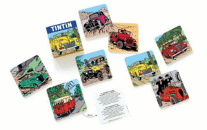 SET DE 8 POSAVASOS - LOS COCHES DE TINTÍN