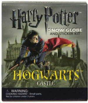 HARRY POTTER HOGWARTS CASTLE SNOW GLOBE AND STICKER KIT