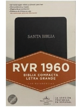 BIBLIA RVR 1960 COMPACTA LETRA GRANDE NEGRO