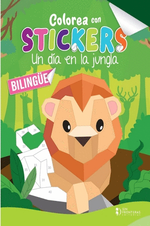 COLOREA CON STICKERS. UN DIA EN LA JUNGLA