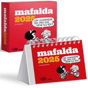 CALENDARIO MAFALDA 2025 ESCRITORIO ROJO