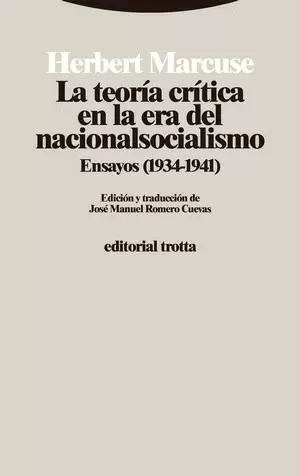 LA TEORÍA CRÍTICA EN LA ERA DEL NACIONALSOCIALISMO