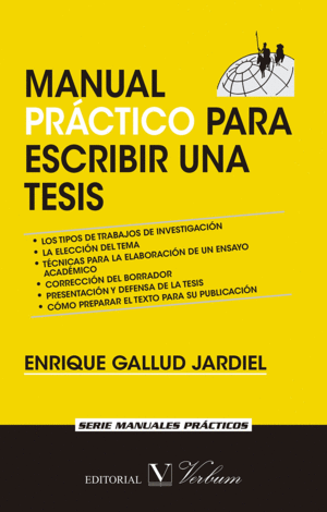 MANUAL PRÁCTICO PARA ESCRIBIR UNA TESIS