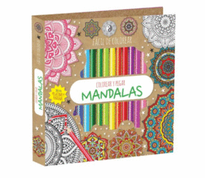 MANDALAS VERDE COLOREAR Y PEGAR MANDALAS II