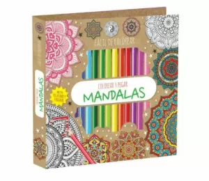 MANDALAS VERDE COLOREAR Y PEGAR MANDALAS II