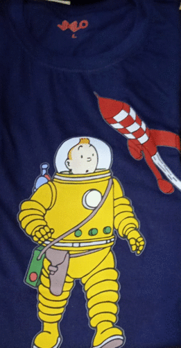 CAMISETA TINTIN ASTRONAUTA TALLA L