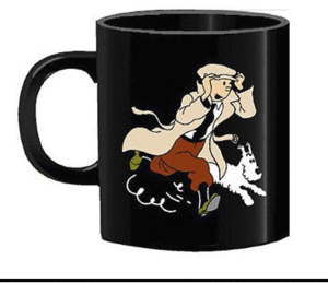 MUG RELIEVE TINTIN-MILU GORRA CORRIENDO