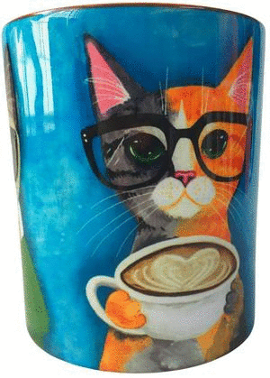 MUG COLOR INTERNO GATOS