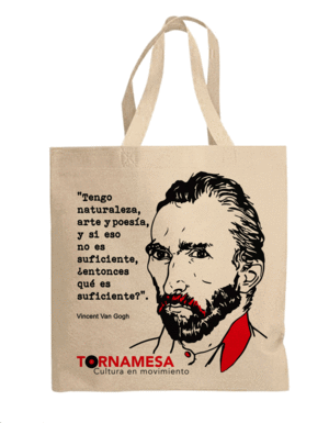 BOLSA TELA 25X30 VINCENT VAN GOGH BEIGE. Bolsas. Tornamesa