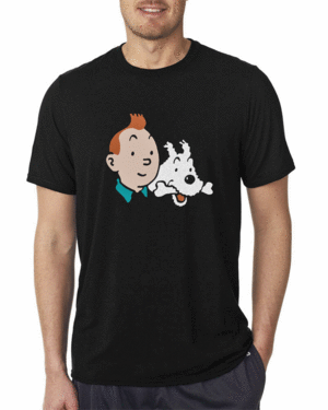 CAMISETA TINTIN / MILU  HOMBRE - M -