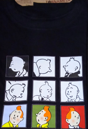 CAMISETA TINTIN EVOLUCION TALLA S