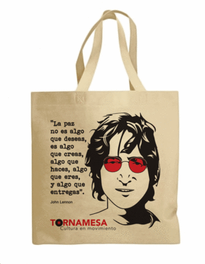 BOLSA TELA 25X30 BEIGE JOHN LENNON 