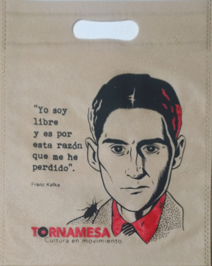 BOLSA TELA 25X30 KAFKA 2 TINTAS BEIGE