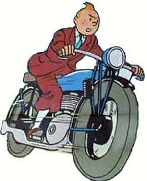 CAMISETA TINTIN MOTO NUEVA - S
