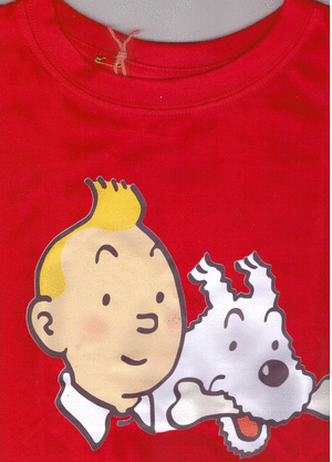 CAMISETA INFANTIL TINTIN  LOGO COLOR T.8