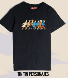 CAMISETA INFANTIL TINTIN PERSONAJES T.8