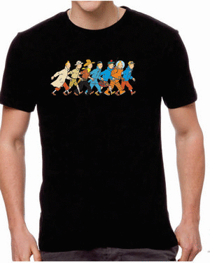 CAMISETA INFANTIL TINTIN PERSONAJES T.12