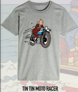 CAMISETA TINTIN MOTO RACER  TALLA L