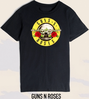 CAMISETA GUNS N ROSES PISTOLAS   S