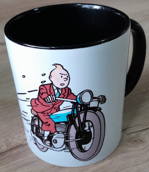MUG TINTIN MOTO RACER