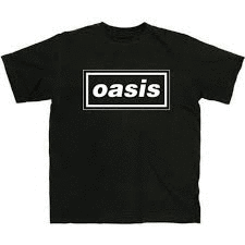 CAMISETA NEGRA OASIS   LOGO  TALLA L