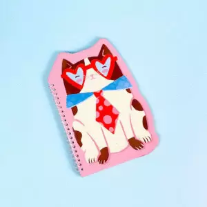 CUADERNO ARGOLLADO FIGURA GATO