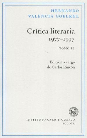 CRÍTICA LITERARIA 1977 -1997 TOMO II