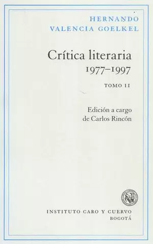 CRÍTICA LITERARIA 1977 -1997 TOMO II