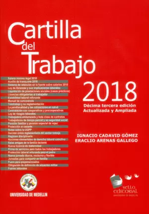 CARTILLA DEL TRABAJO 2018