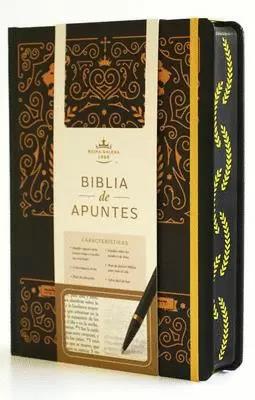 BIBLIA DE APUNTES RVR 1960 TD, NEGRO Y ORO (EDICIÓN CANTOS PINTADOS) / SPANISH JOURNALING BIBLE RVR 1960 HC BLACK AND GOLD