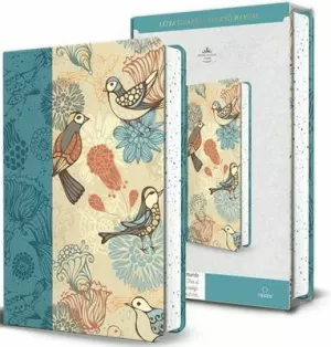 BIBLIA RVR 1960 LETRA GIGANTE, SÍMIL AZUL CON PÁJAROS(EDICIÓN CANTOS PINTADOS) / SPANISH BIBLE RVR 1960 GIANT PRINT HANDY SIZE LEATHERSOFT LIGHT BLUE