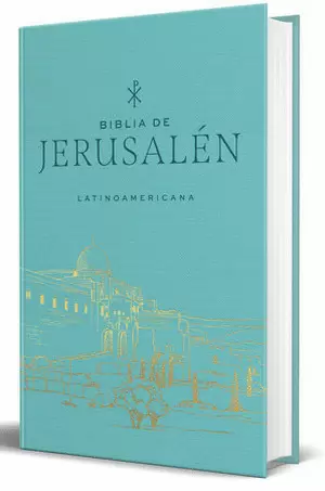 BIBLIA CATÓLICA BIBLIA DE JERUSALÉN LATINOAMERICANA, TAPA DURA, TELA AZUL TURQUESA, EDICIÓN DE REGALO