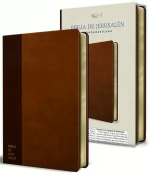 BIBLIA CATÓLICA BIBLIA DE JERUSALÉN LATINOAMERICANA SÍMIL PIEL MARRÓN